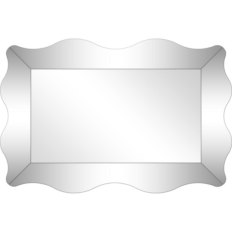 Camden Isle Antonella Glass Wall Mirror with Mirrored Frame