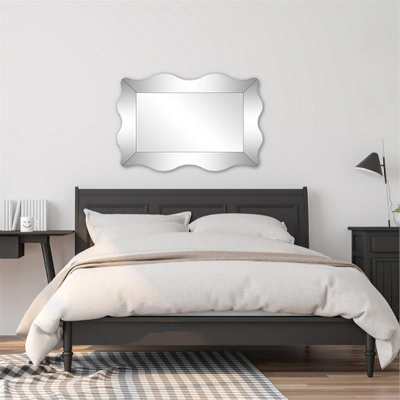 Camden Isle Antonella Glass Wall Mirror with Mirrored Frame