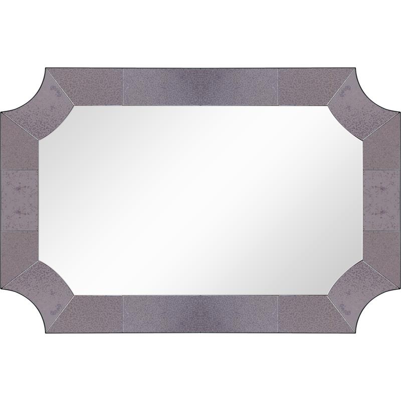 Camden Isle Templar Glass Wall Mirror with Antiqued Glass Frame