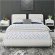 Camden Isle Upholstered Faux Leather Carlton Bed in Queen White