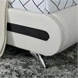 Camden Isle Upholstered Faux Leather Carlton Bed in Queen White