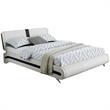 Camden Isle Upholstered Faux Leather Carlton Bed in Queen White