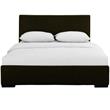 Camden Isle Faux Leather Upholstered Carlton Bed Queen Black with 2 Nightstands