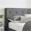 Camden Isle Upholstered Monticello Bed in Queen Gray Fabric