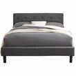 Camden Isle Upholstered Monticello Bed in Queen Gray Fabric