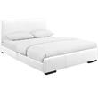 Camden Isle Hindes Full Faux Leather White Platform Bed