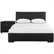Camden Isle Hindes Upholstered Platform Bed in Black Queen with 1 Nightstand