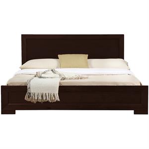camden isle trent wooden platform bed in espresso king