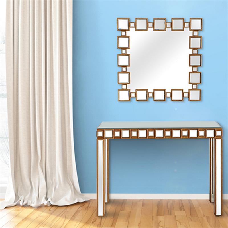 Camden Isle Orion Wall Mirror and Mirrored Console Table