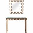 Camden Isle Orion Wall Mirror and Mirrored Console Table