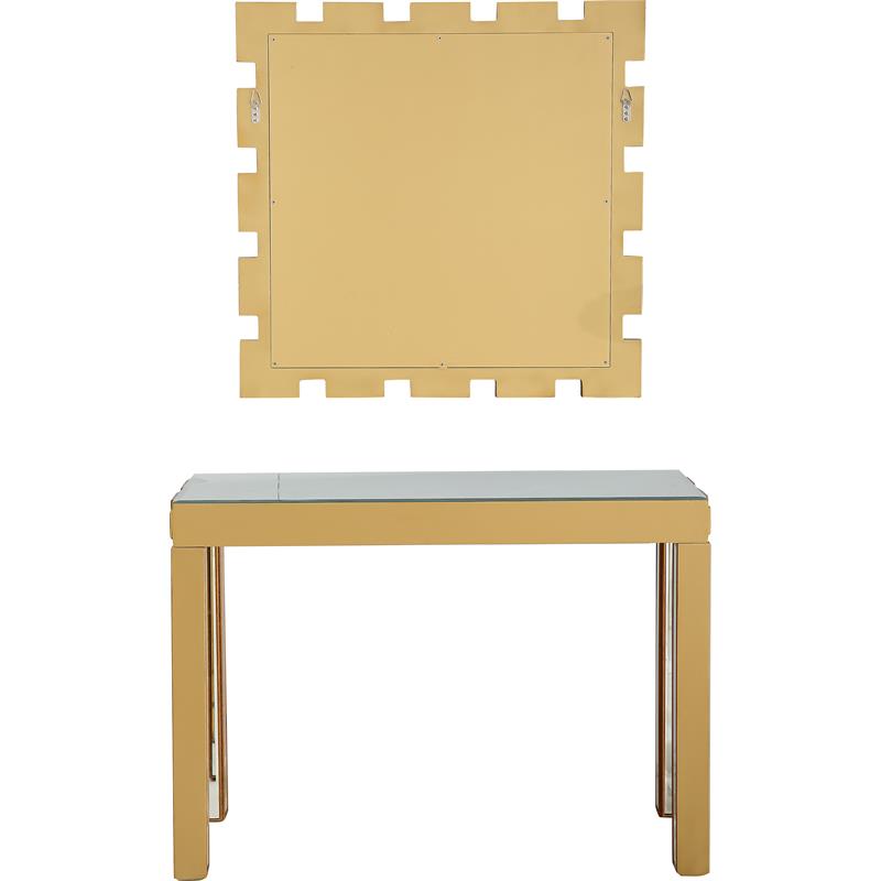 Camden Isle Orion Wall Mirror and Mirrored Console Table