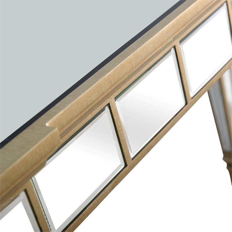Camden Isle Phoebe Mirrored Glass Console Table