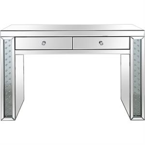 diana mirrored console table with clear mirrored glass