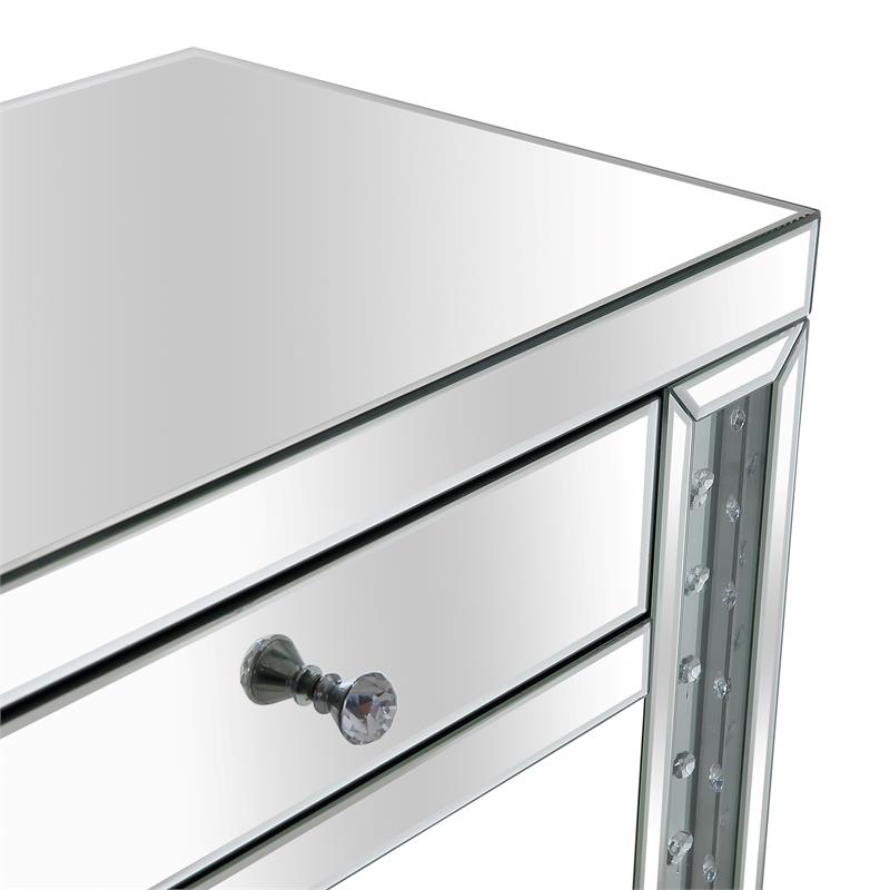 Diana Mirrored Console Table with Clear Mirrored Glass