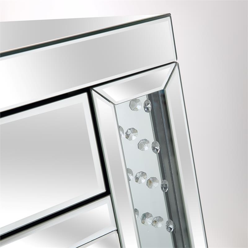 Diana Mirrored Console Table with Clear Mirrored Glass