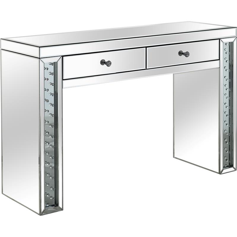 Diana Mirrored Console Table with Clear Mirrored Glass