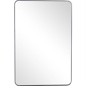 camden isle rectangular black metal frame mirror