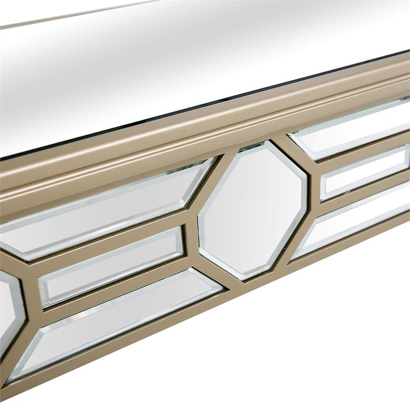 Camden Isle Lilian Console Table with Mirrored Glass and Gold Frame