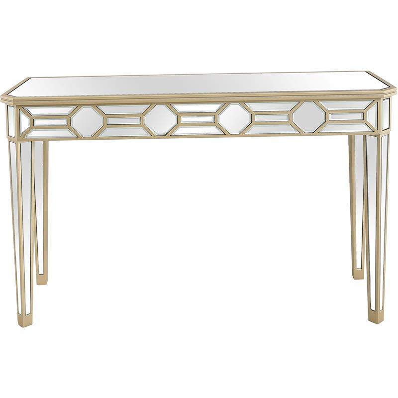 Camden Isle Lilian Console Table with Mirrored Glass and Gold Frame