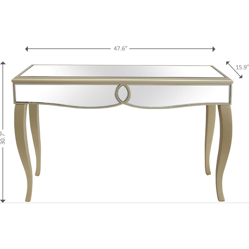 Camden Isle Eleanor Console Table with Champagne Gold Legs