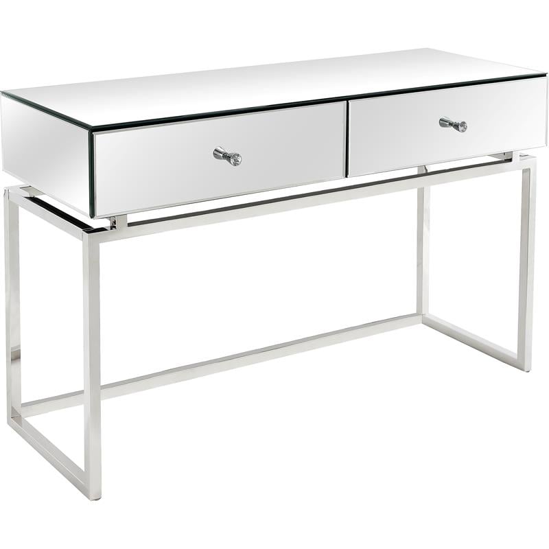 Camden Isle Addison Console Table with Silver Stainless Steel Frame