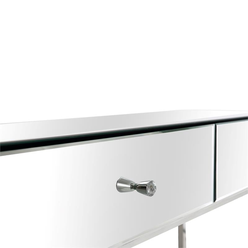 Camden Isle Addison Console Table with Silver Stainless Steel Frame