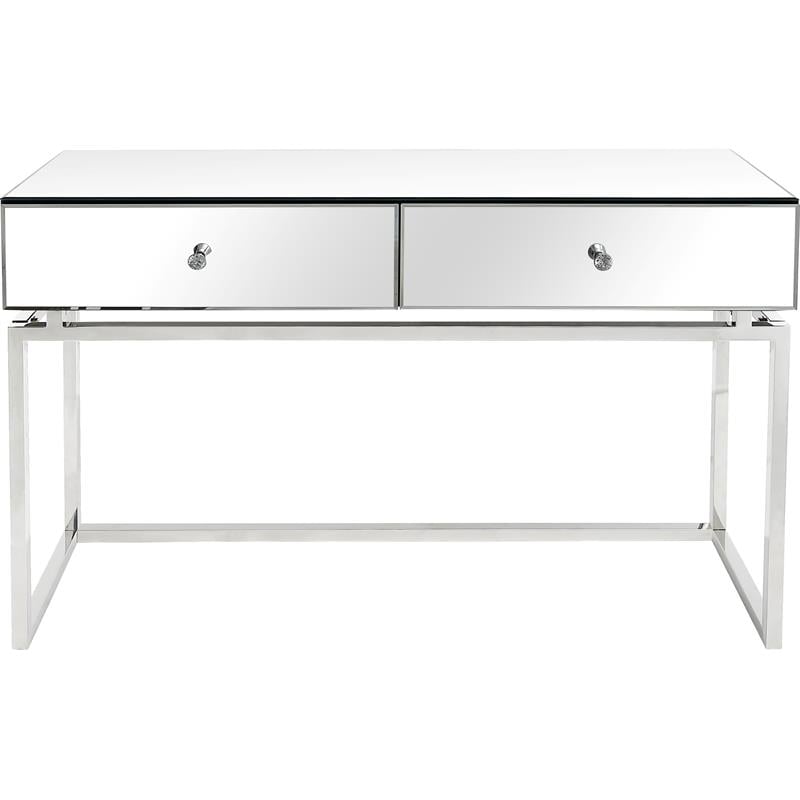 Camden Isle Addison Console Table with Silver Stainless Steel Frame