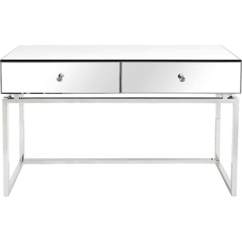 Camden Isle Addison Wall Mirror and Console Table with Silver Stainless Steel