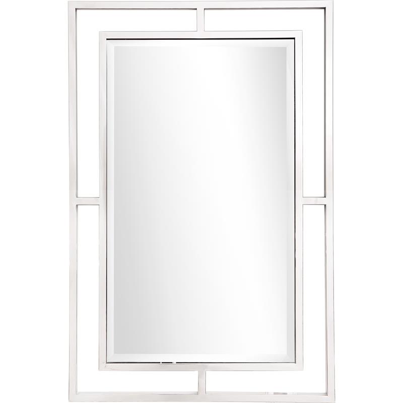 Camden Isle Addison Wall Mirror and Console Table with Silver Stainless Steel