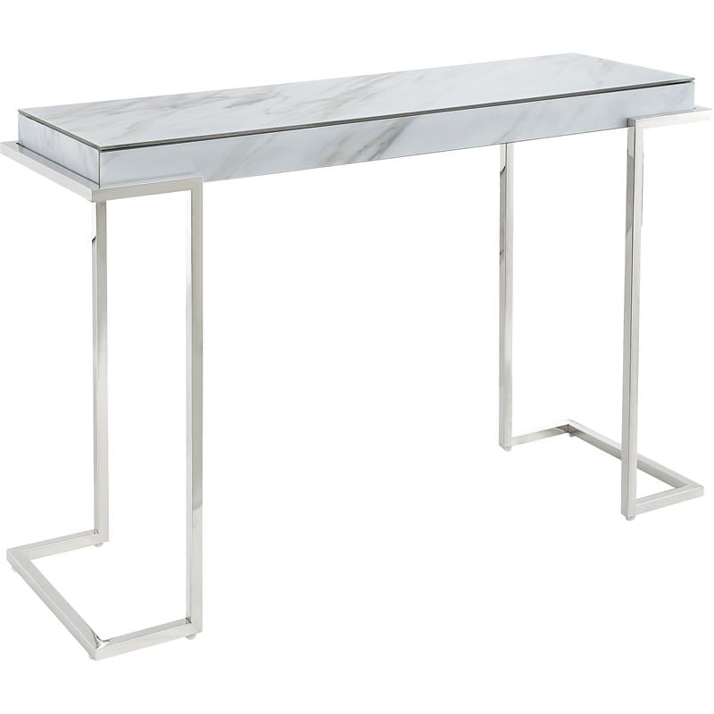 Camden Isle Aldon Console Table wtih Silver Stainless Steel Frame