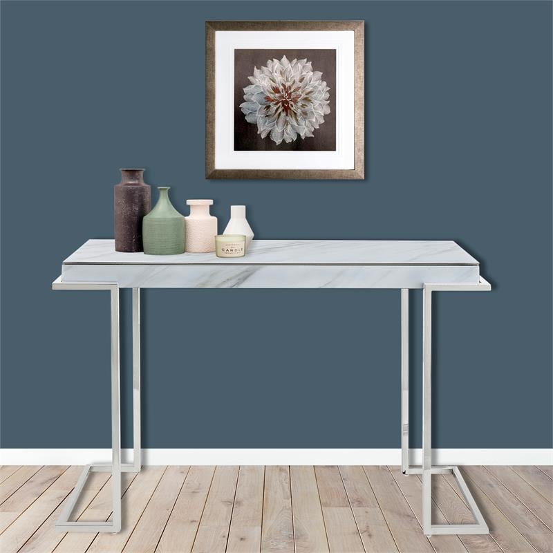 Camden Isle Aldon Console Table wtih Silver Stainless Steel Frame