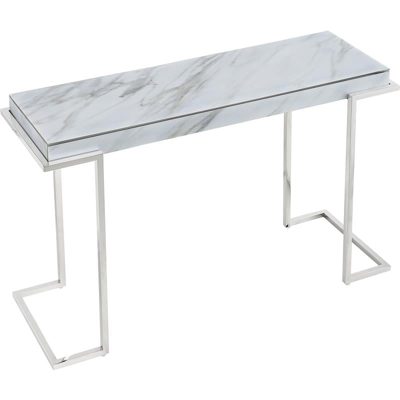 Camden Isle Aldon Console Table wtih Silver Stainless Steel Frame