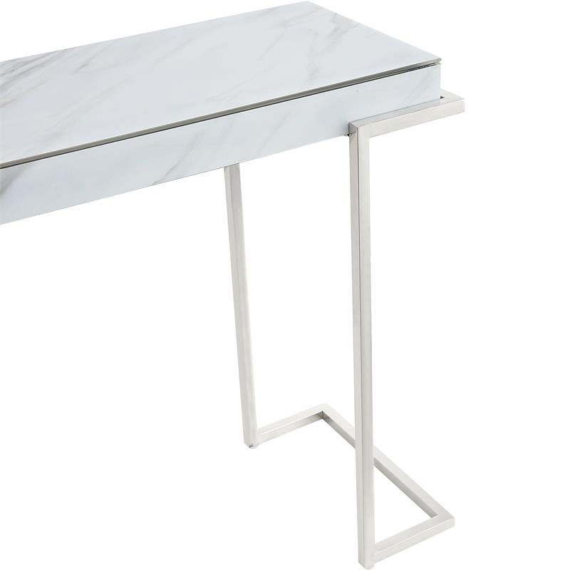Camden Isle Aldon Console Table wtih Silver Stainless Steel Frame