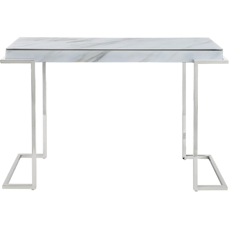 Camden Isle Aldon Console Table wtih Silver Stainless Steel Frame