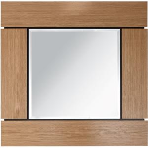camden isle barnes wall mirror with wood in brown finish
