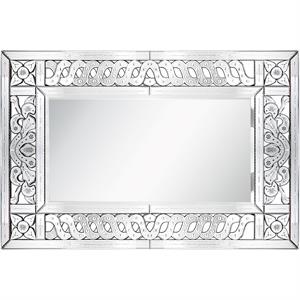 camden isle atelier wall mirror with glass in clear finish