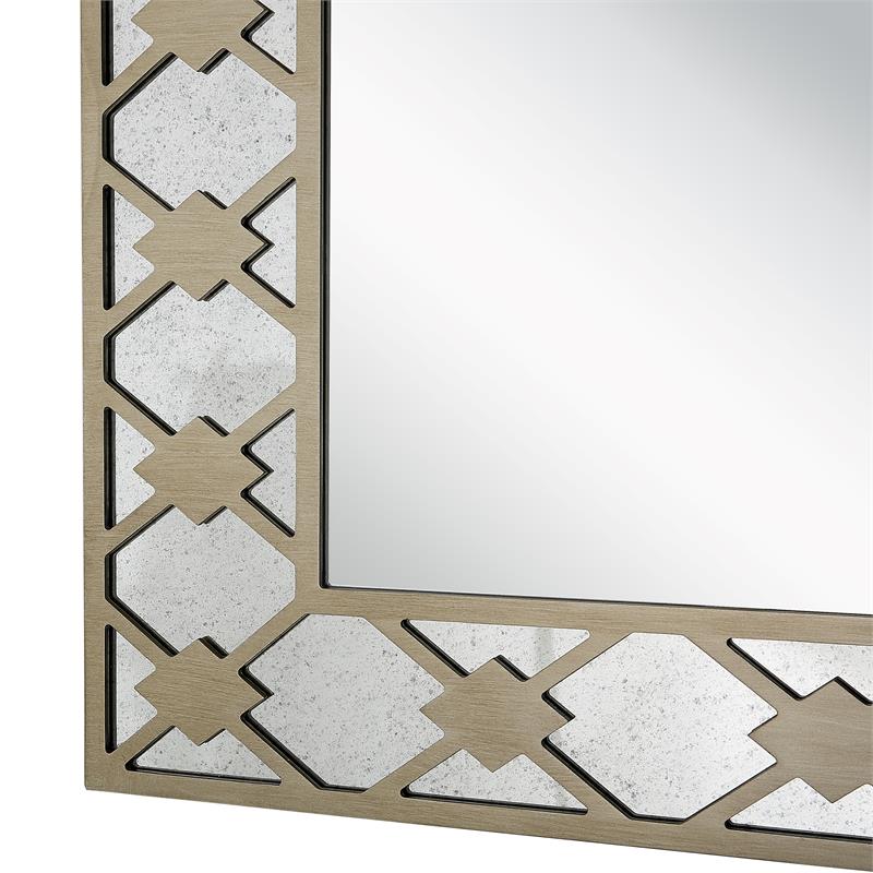 Camden Isle Algiers Console Table with Wood in Gold Finish