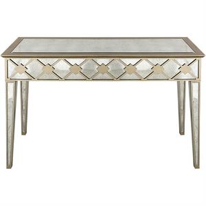 camden isle algiers console table with wood in gold finish