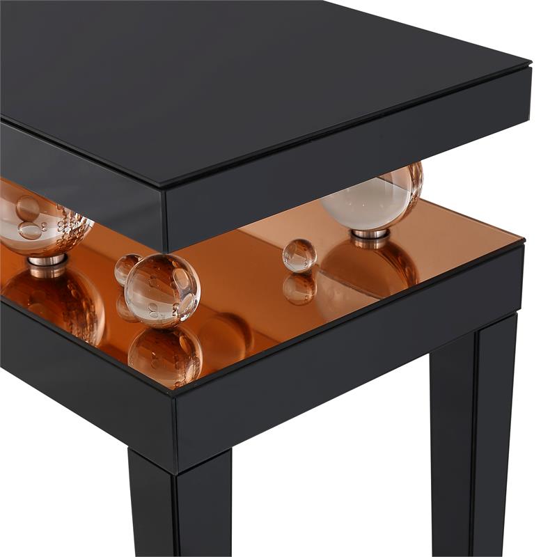 Camden Isle Gelenau Console Table with Wood in Gold Finish