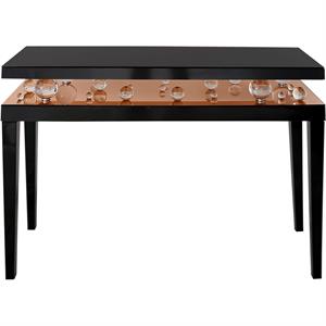 camden isle gelenau console table with wood in gold finish