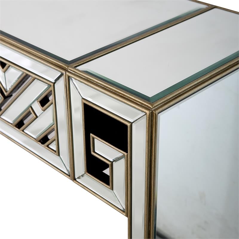 Camden Isle Becket Console Table with Wood in Clear Finish