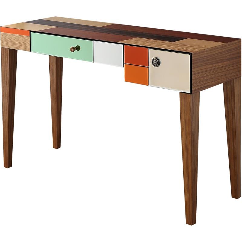 Camden Isle Seldom Seen Console Table with Wood in Multi-Color Finish