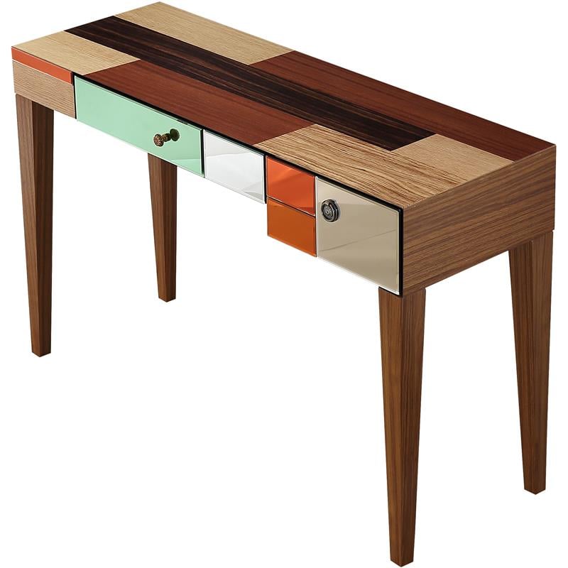 Camden Isle Seldom Seen Console Table with Wood in Multi-Color Finish