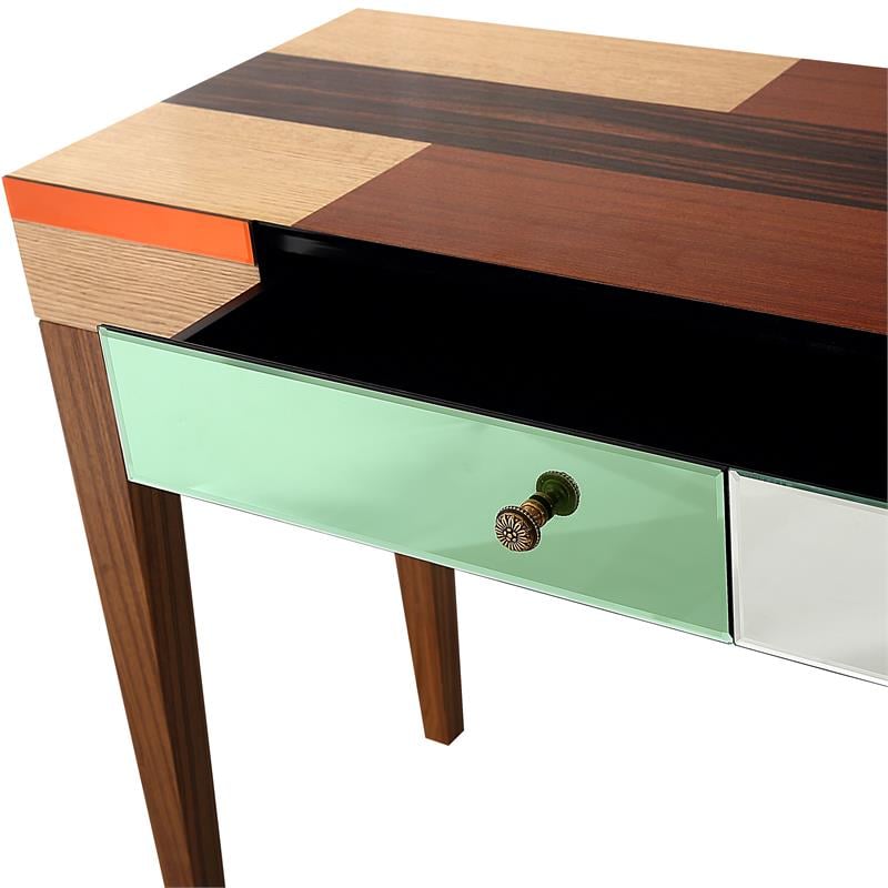 Camden Isle Seldom Seen Console Table with Wood in Multi-Color Finish