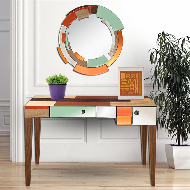 Camden Isle Seldom Seen Console Table with Wood in Multi-Color Finish
