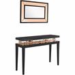 Camden Isle Gelenau Wall Mirror and Console Table with Wood in Gold Finish