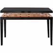 Camden Isle Gelenau Wall Mirror and Console Table with Wood in Gold Finish