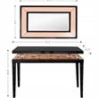 Camden Isle Gelenau Wall Mirror and Console Table with Wood in Gold Finish
