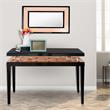 Camden Isle Gelenau Wall Mirror and Console Table with Wood in Gold Finish