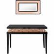 Camden Isle Gelenau Wall Mirror and Console Table with Wood in Gold Finish